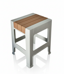 Çelik Ayna Zilkale Büyük Boy Çok Amaçlı Dayanıklı Tabure Beyaz+Kahve-252