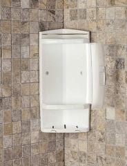 Primanova Banyo Köşe Rafı Kapaklı Şeffaf S05