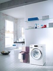 Motek Kirli Çamaşır Sepeti Çift Gözlü Otomatik Kapaklı 80Litre