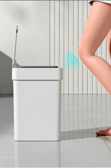 Sensörlü Çöp Kovası Otomatik Slim 9 Litre Plastik Beyaz Yerli Üretim