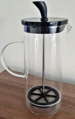 French Pres Ateşe Dayanıklı Özel Bitki Çayı ve Kahve Demleme -6000ML-BR9972 beyaz