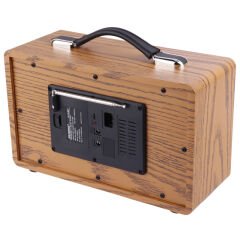 Nostaljik Ahşap Şarjlı 3 Bant Büyük Boy Radyo,Tf,Usb Girişli,Fm Radyo,Bluetooth Bağlantılı- R-1918BT