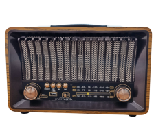 Nostaljik Ahşap Şarjlı 3 Bant Büyük Boy Radyo,Tf,Usb Girişli,Fm Radyo,Bluetooth Bağlantılı- R-1918BT