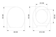 Çelik Ayna Klozet Kapağı Manzaralı Kırılmaz 1.Kalite Balık Desenli
