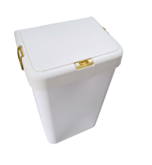 Gold Tekli Dokunmatik Çamaşır Sepeti Çöp Kovası Temizlik Kovası Kirli Sepet 40 Litre-MT008