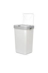 Motek Kirli Çamaşır Sepeti Pratik Kapaklı 40 Litre MT08 BEYAZ+GRİ