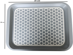 Kaydırmaz Tabanlı Servis Tepsi Sunum Tepsisi Orta Boy-1136-01