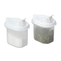 Moon Star İkili Tuzluk Baharatlık Karabiberlik Pratik Kullanım 2x100ML beyaz