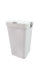 Geseus Motek Tekli 40 Lt Kirli Çamaşır Sepeti+Çamaşır Selesi Ikili Set, Çeyiz Seti Gümüş+Beyaz