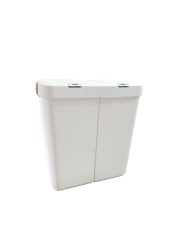 Gümüş Ikili Dokunmatik Çamaşır Sepeti Çöp Kovası Temizlik Kovası Kirli Sepet 80 Litre-MT009