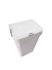 Gümüş Tekli Dokunmatik Çamaşır Sepeti Çöp Kovası Temizlik Kovası Kirli Sepet 40 Litre-MT008