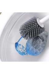 Geseus Deterjan Hazneli Silikon Klozet Fırçası Klozet Temizleme Fırçası