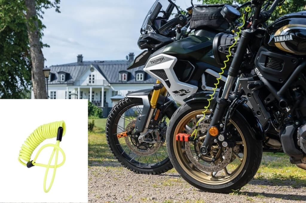 Motorsiklet Disk Kilidi Hatırlatma Kablosu 1,5 Mt -Yeşil